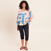 Chemise ample courte manches 3/4 multicolore femme