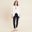 Veste esprit tailleur cascade ecru femme