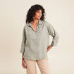 Chemise manches 3/4 vert clair femme