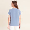 T-shirt manches courtes bleu gris femme