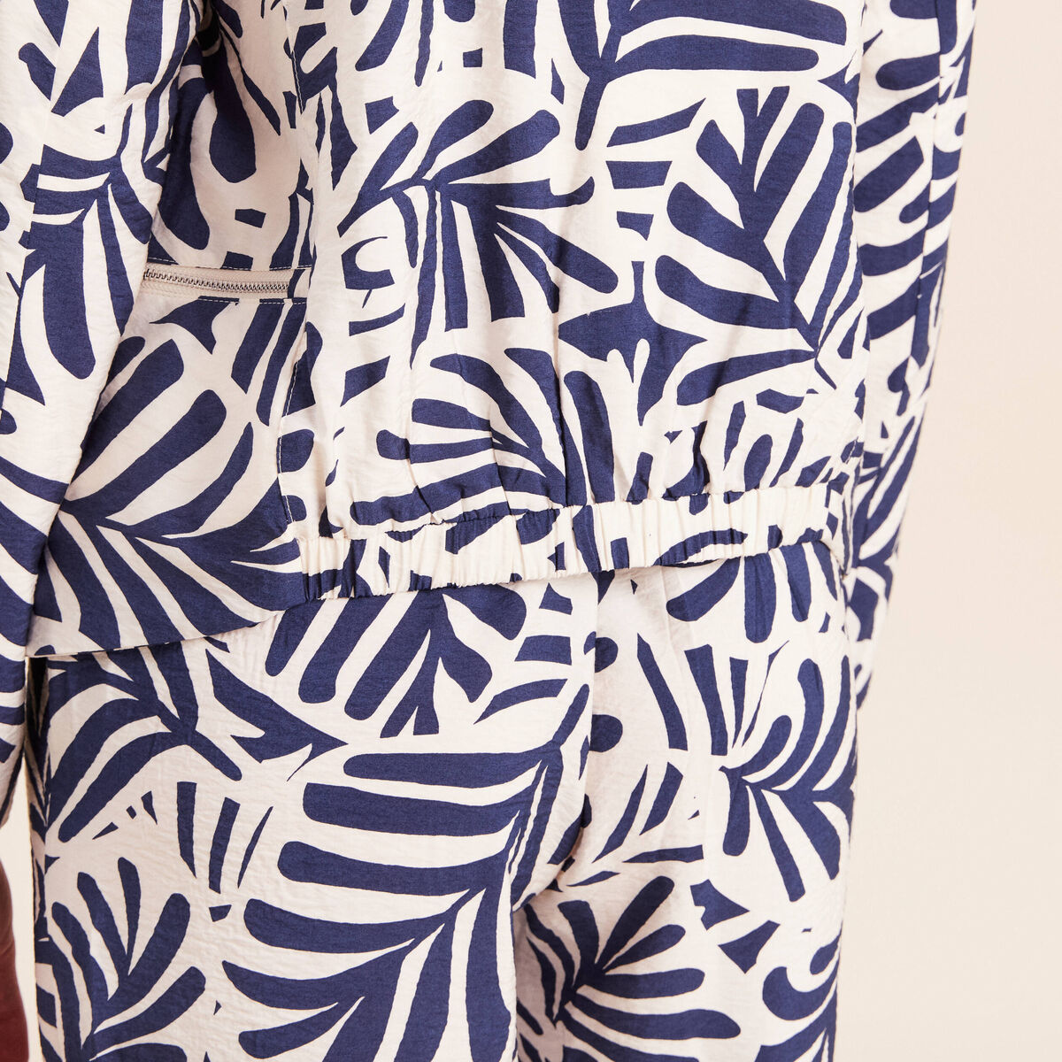 Veste manches longues doubl&eacute;e blanc femme