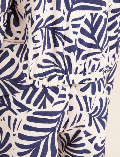 Veste manches longues doubl&eacute;e blanc femme