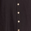 Chemise col chemise manches courtes noir femme