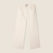 Pantalon large 7/8ème ivoire femme