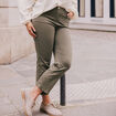 Pantalon magique Le L&eacute;ger coupe droite vert kaki femme