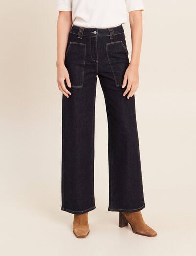 Jean taille haute denim brut femme