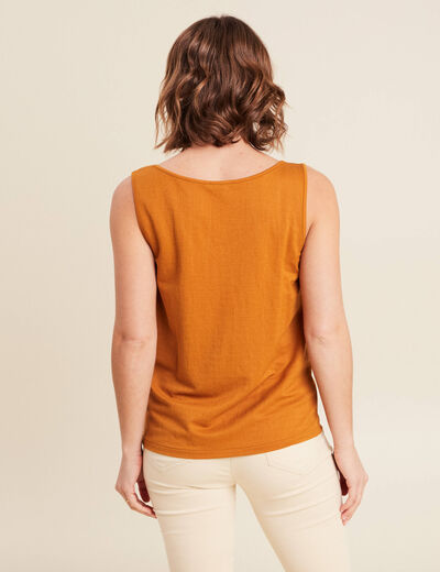 Débardeur sans manches camel femme