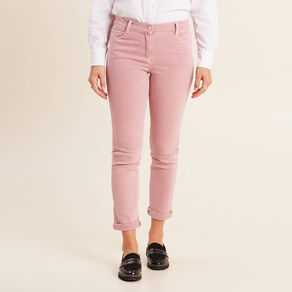 jean ajuste 78eme 5 poches mauve femme Jean ajusté 7/8ème 5 poches mauve femme
