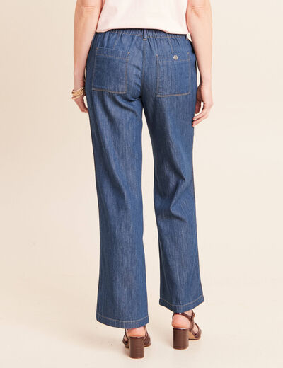 Jean large et fluide denim stone femme