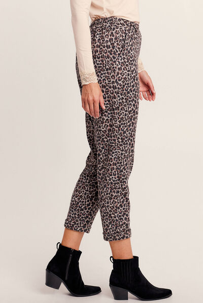 Pantalon chino 7/8ème noir femme