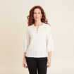 Blouse manches 3/4 ecru femme