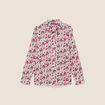 Chemise droite manches longues fluide rose femme