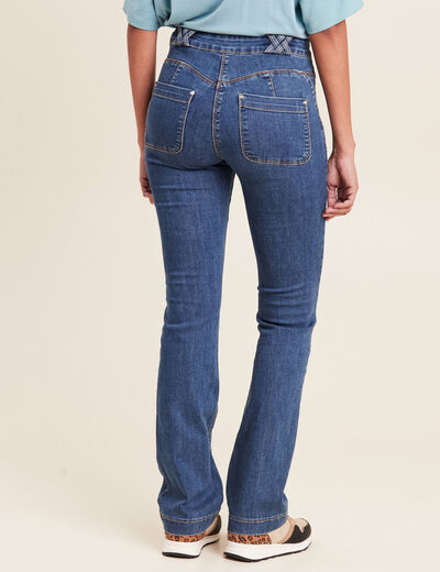 Jean bootcut taille standard denim stone femme