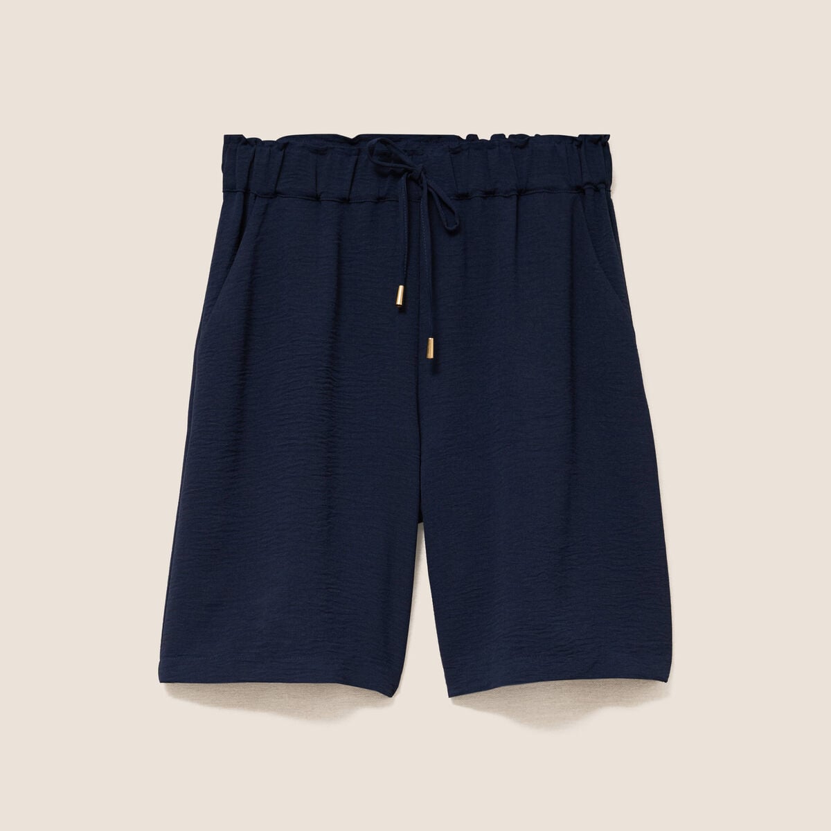 Bermuda bleu fonc&eacute; femme