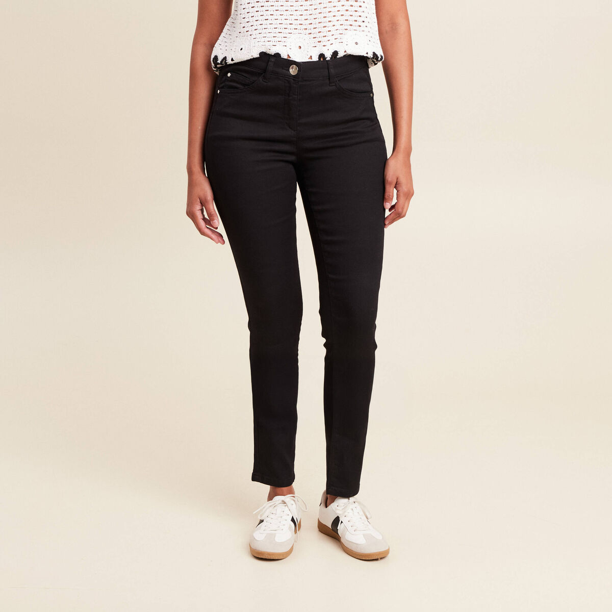 Pantalon magique Le L&eacute;ger coupe ajust&eacute;e noir femme