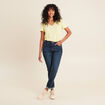 Jean coupe ajust&eacute;e 7/8&egrave;me denim brut femme
