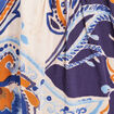 Blouse ample col v manches 3/4 bleu femme