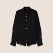 Chemise manches longues noir femme