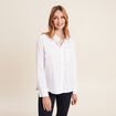 Chemise manches longues ecru femme