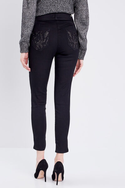 PANTALON LÉGER TOUCHER DOUX MAGIQUE noir femme