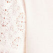 T-shirt col rond &agrave; dentelle ecru femme