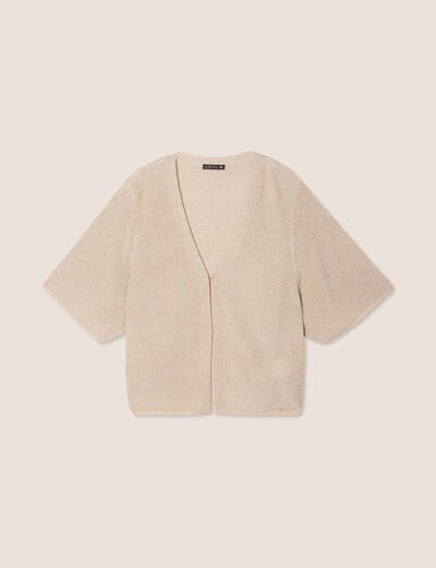 Gilet manches courtes couleur or femme