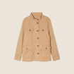 Veste boutonnée en jean marron clair femme