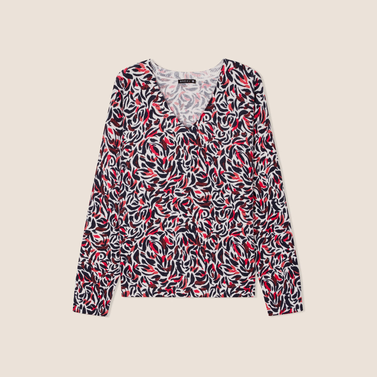 Pull manches longues rose femme