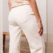 Pantalon coupe droite taille standard ivoire femme