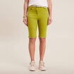 Bermuda ajusté ceinturé vert olive femme