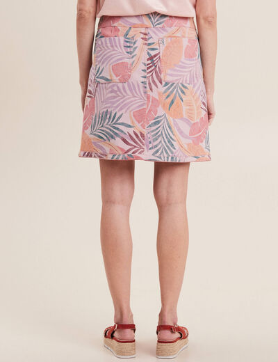 Jupe portefeuille réversible orange corail femme