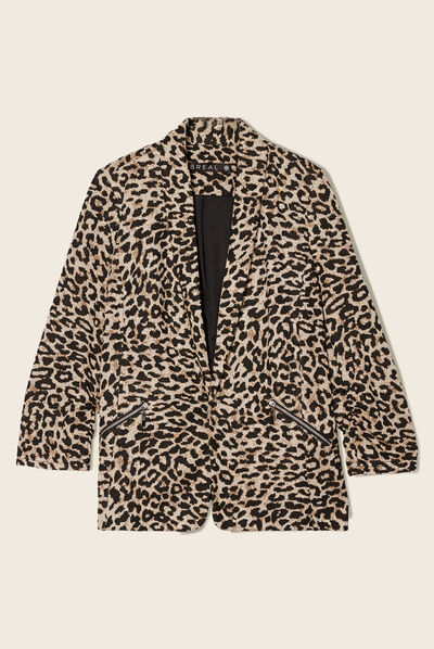 Veste esprit tailleur ajustée noir femme