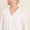 T-shirt manches longues blanc femme