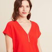 T-shirt manches courtes orange foncé femme