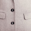 Manteau droit à capuche gris clair femme