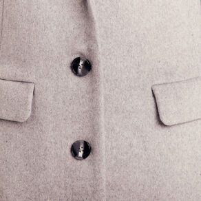 Manteau droit à capuche gris clair femme