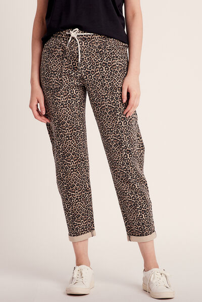 Pantalon flou 7/8ème noir femme