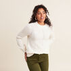 Pull manches longues ecru femme