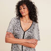 T-shirt manches courtes ivoire femme