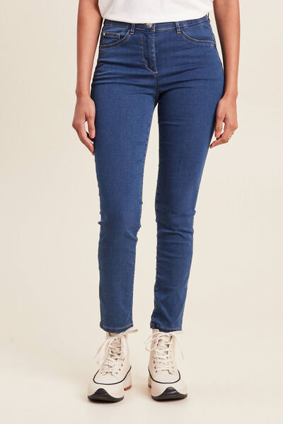 Jeans léger taille standard 7/8ème denim double stone femme