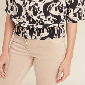 blouse manches 34 noir femme Blouse manches 3/4 noir femme