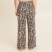 Pantalon large taille haute noir femme