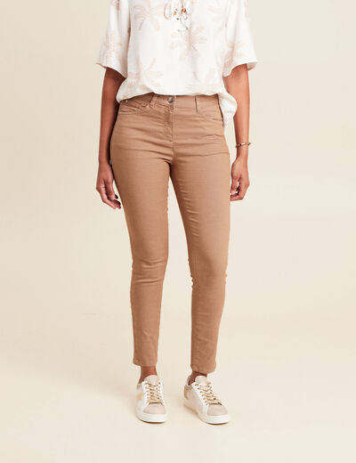 Pantalon magique Le L&eacute;ger coupe ajust&eacute;e marron femme