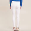 Pantalon léger taille haute long blanc femme