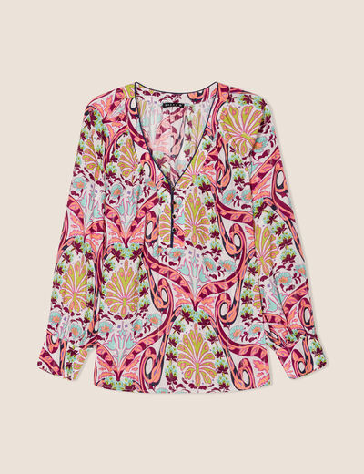 Blouse manches longues blanc femme