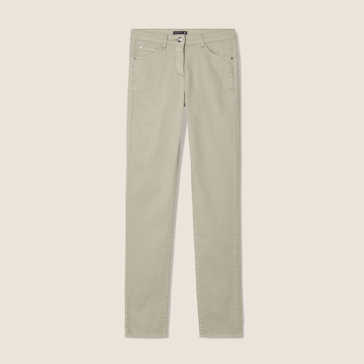Pantalon léger taille standard long vert clair femme