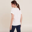 T-shirt manches courtes ecru femme