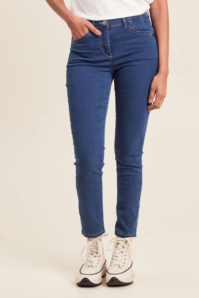 Jeans léger taille standard 7/8ème denim double stone femme