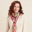 Foulard en voile transparent multicolore femme
