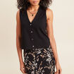 Gilet sans manches réversible noir femme